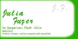 julia fuzer business card